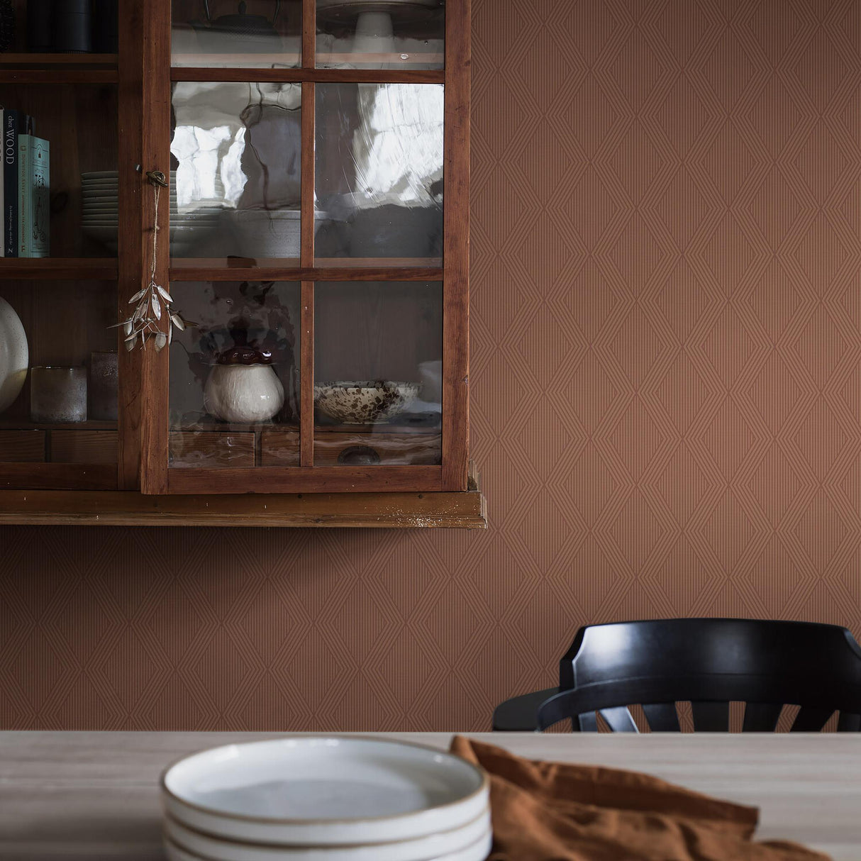 Borastapeter Garbo Terracotta And Gold Wallpaper