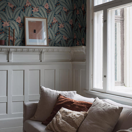 Borastapeter Hidden Ivy Blue Wallpaper