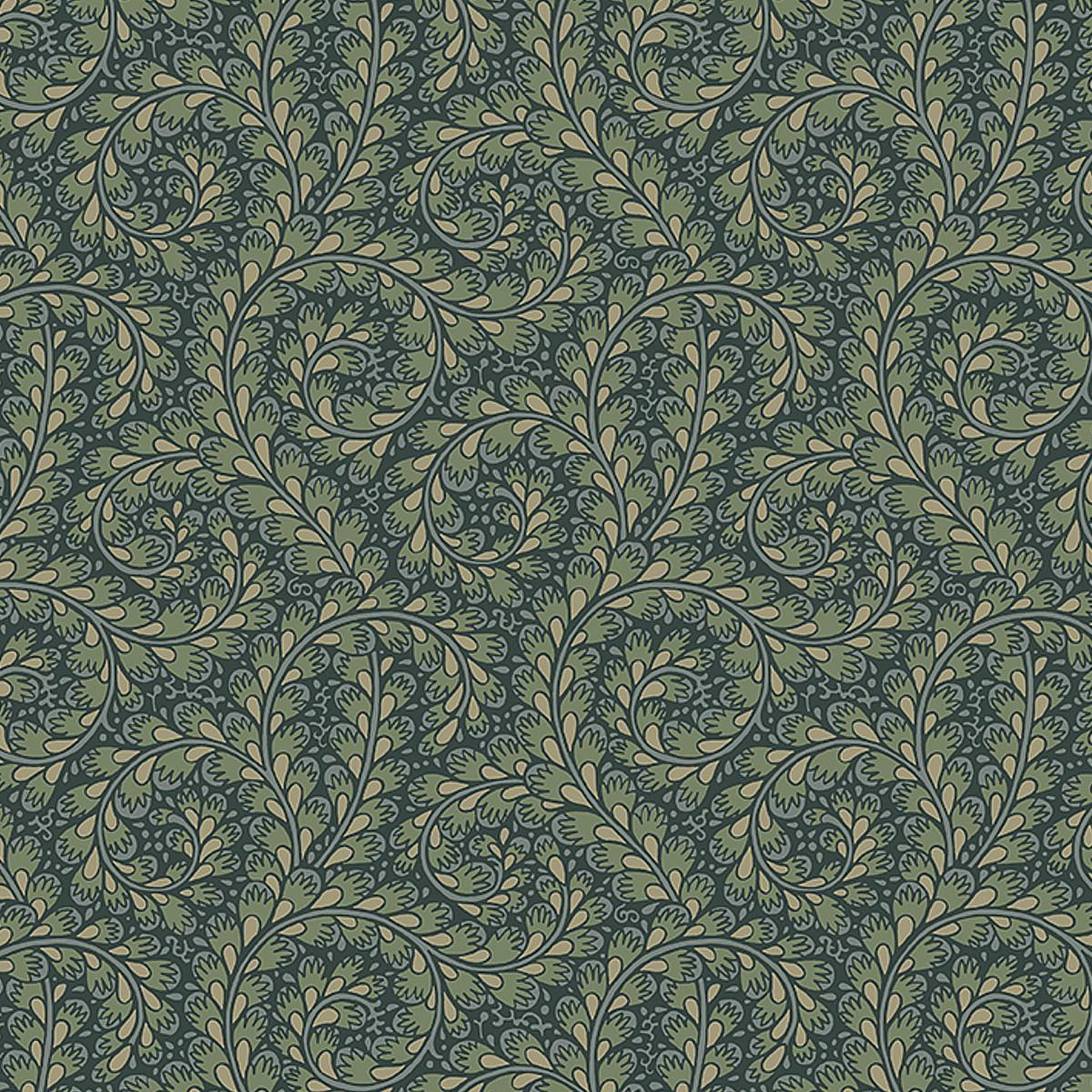 Borastapeter Wild Ferns Spruce Wallpaper