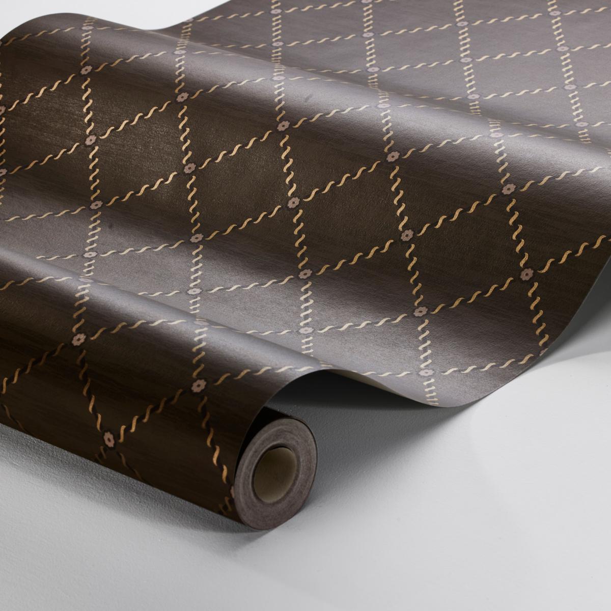 Borastapeter Golden Trellis Brown And Gold Wallpaper