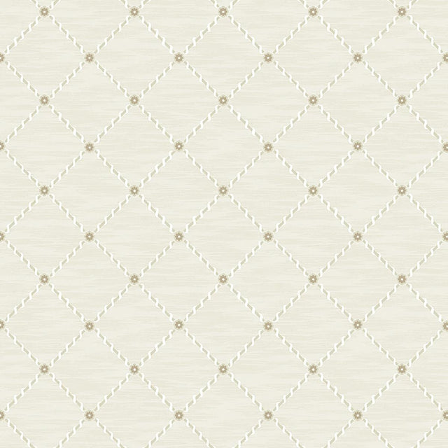 Borastapeter Golden Trellis Parchment And Gold Wallpaper