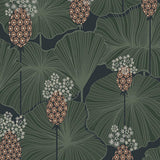 Borastapeter Umbrella Leaves Navy Wallpaper