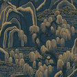 Borastapeter Indigo Garden Indigo And Gold Wallpaper