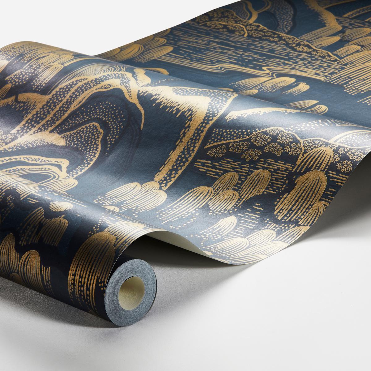 Borastapeter Indigo Garden Indigo And Gold Wallpaper