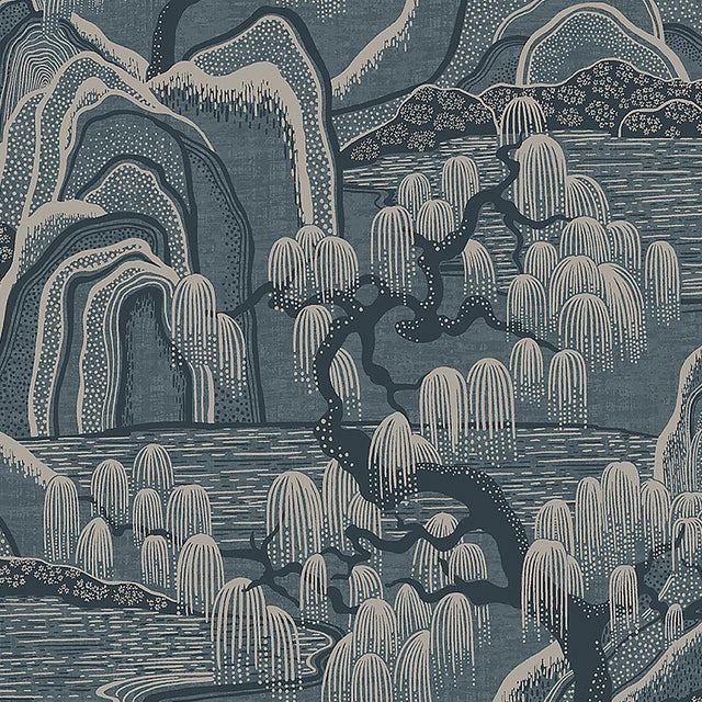 Borastapeter Indigo Garden Blue Wallpaper