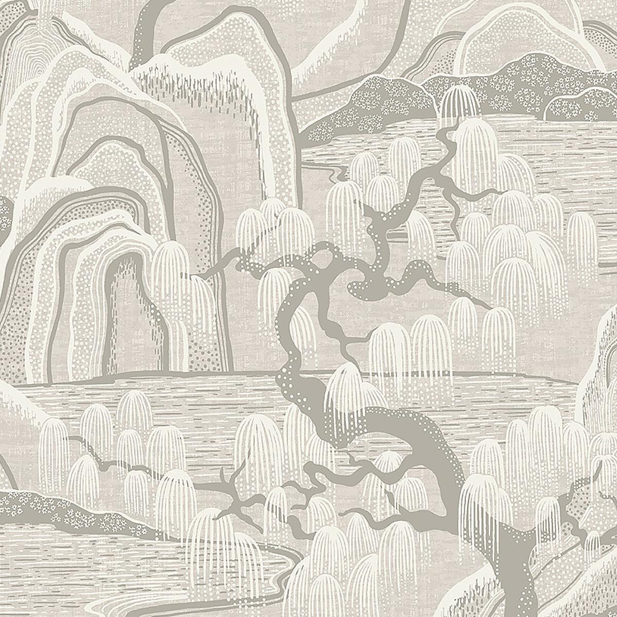 Borastapeter Indigo Garden Grey Wallpaper