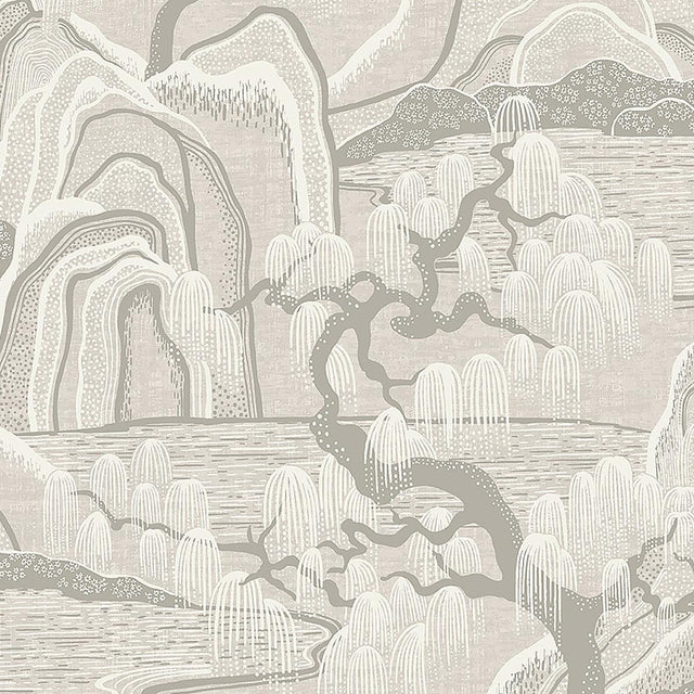 Borastapeter Indigo Garden Grey Wallpaper