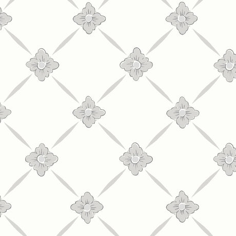 Borastapeter Linn Grey And Silver Wallpaper