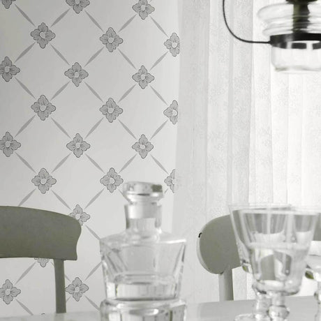 Borastapeter Linn Grey And Silver Wallpaper