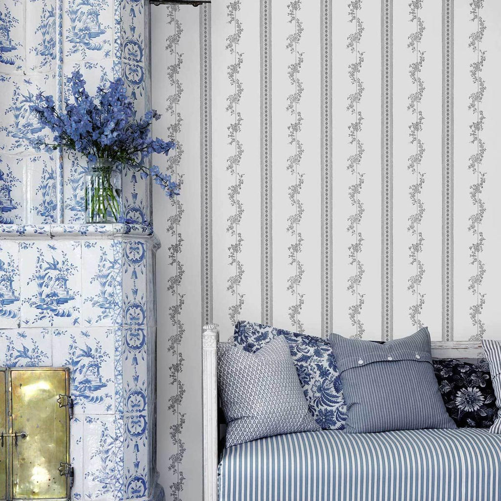 Borastapeter Drottningholm Grey Wallpaper