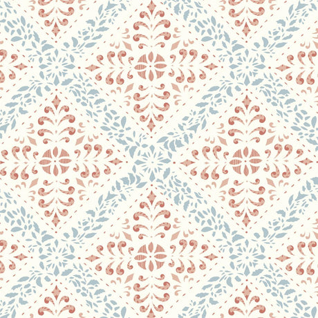 Borastapeter Nyborg Blue And Red Wallpaper