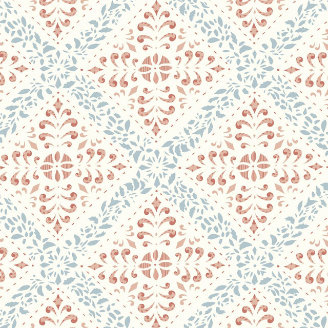 Borastapeter Nyborg Blue And Red Wallpaper
