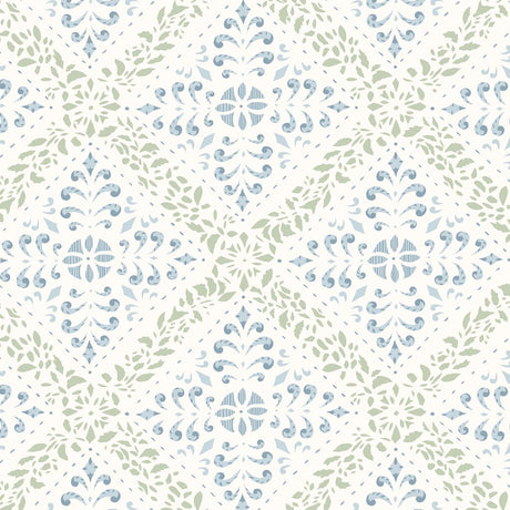 Borastapeter Nyborg Blue And Green Wallpaper