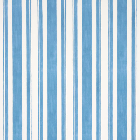 Schumacher Villa Stripe Peacock Wallpaper