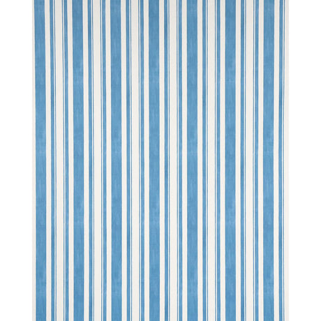 Schumacher Villa Stripe Peacock Wallpaper