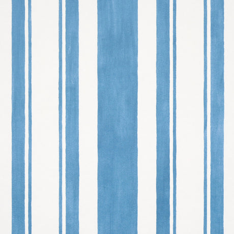 Schumacher Villa Stripe Peacock Wallpaper