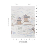 Schumacher Coromandel Panel Set Alabaster Wallpaper