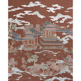 Schumacher Coromandel Panel Set Cinnabar Wallpaper