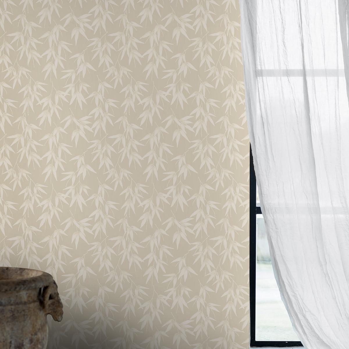 Borastapeter Bamboo Garden Stone Shimmer Wallpaper