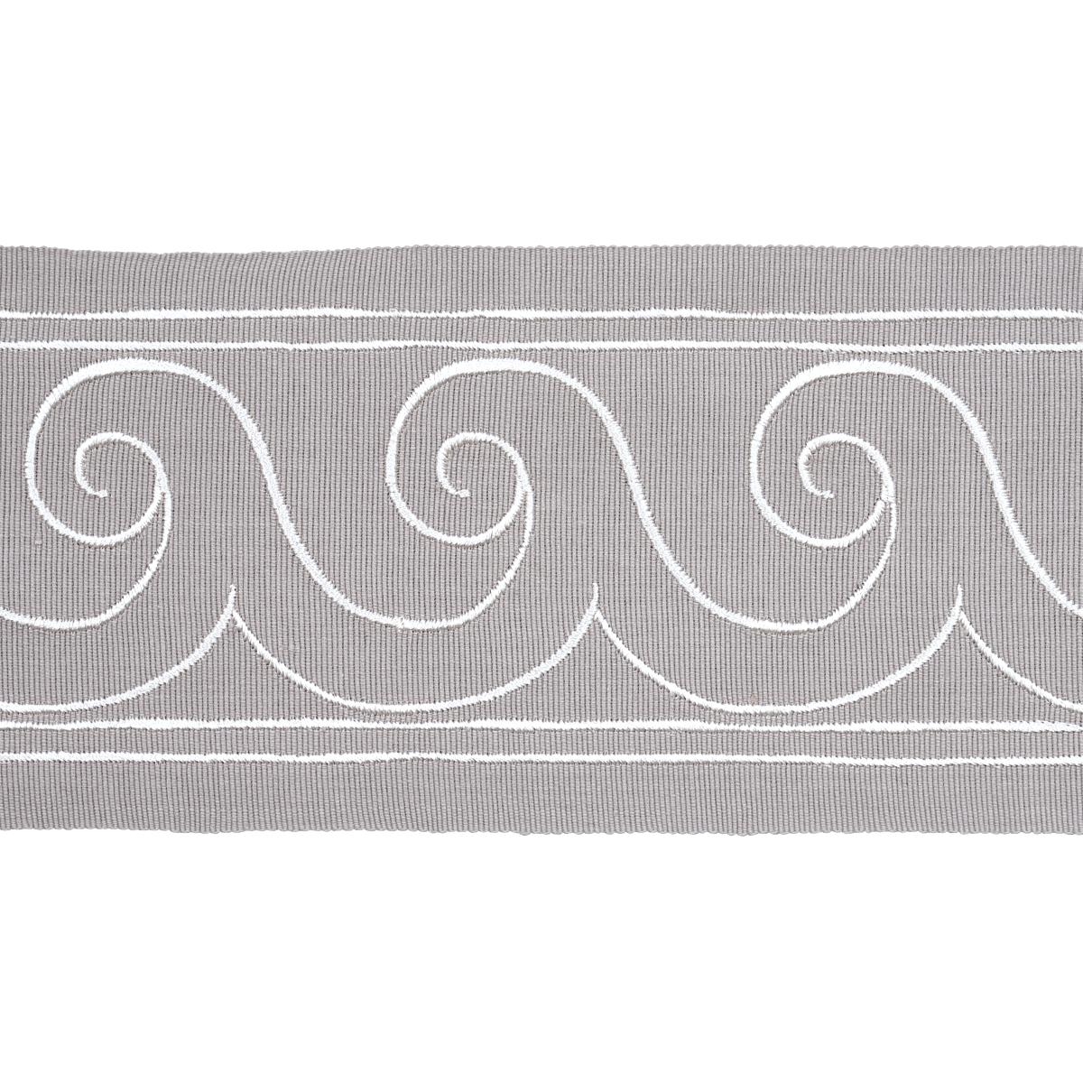 Schumacher White On Grey Greek Waves Trim