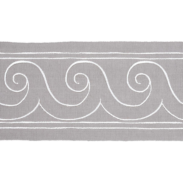 Schumacher White On Grey Greek Waves Trim