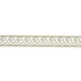 Schumacher Green On Ivory Greek Waves Trim