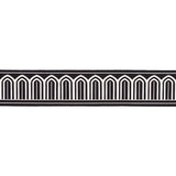 Schumacher White On Black Arches Embroidered Tape Wide