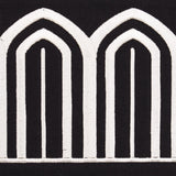 Schumacher White On Black Arches Embroidered Tape Wide