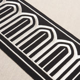 Schumacher White On Black Arches Embroidered Tape Wide