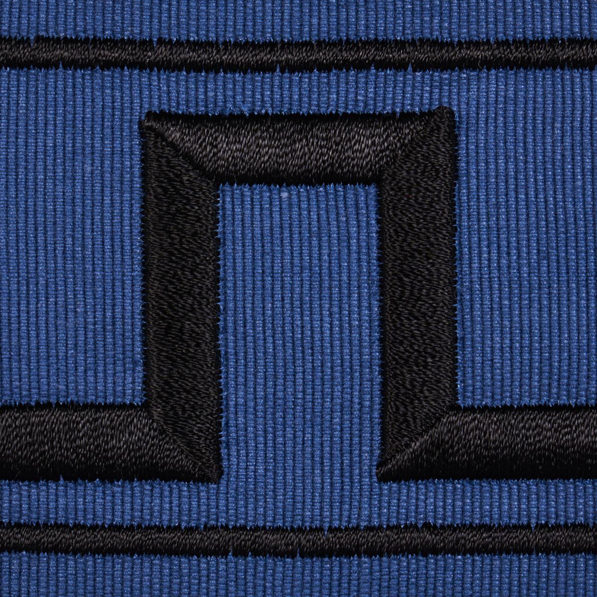 Schumacher Black On Navy Greek Key Embroidered Tape