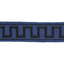 Schumacher Black On Navy Greek Key Embroidered Tape
