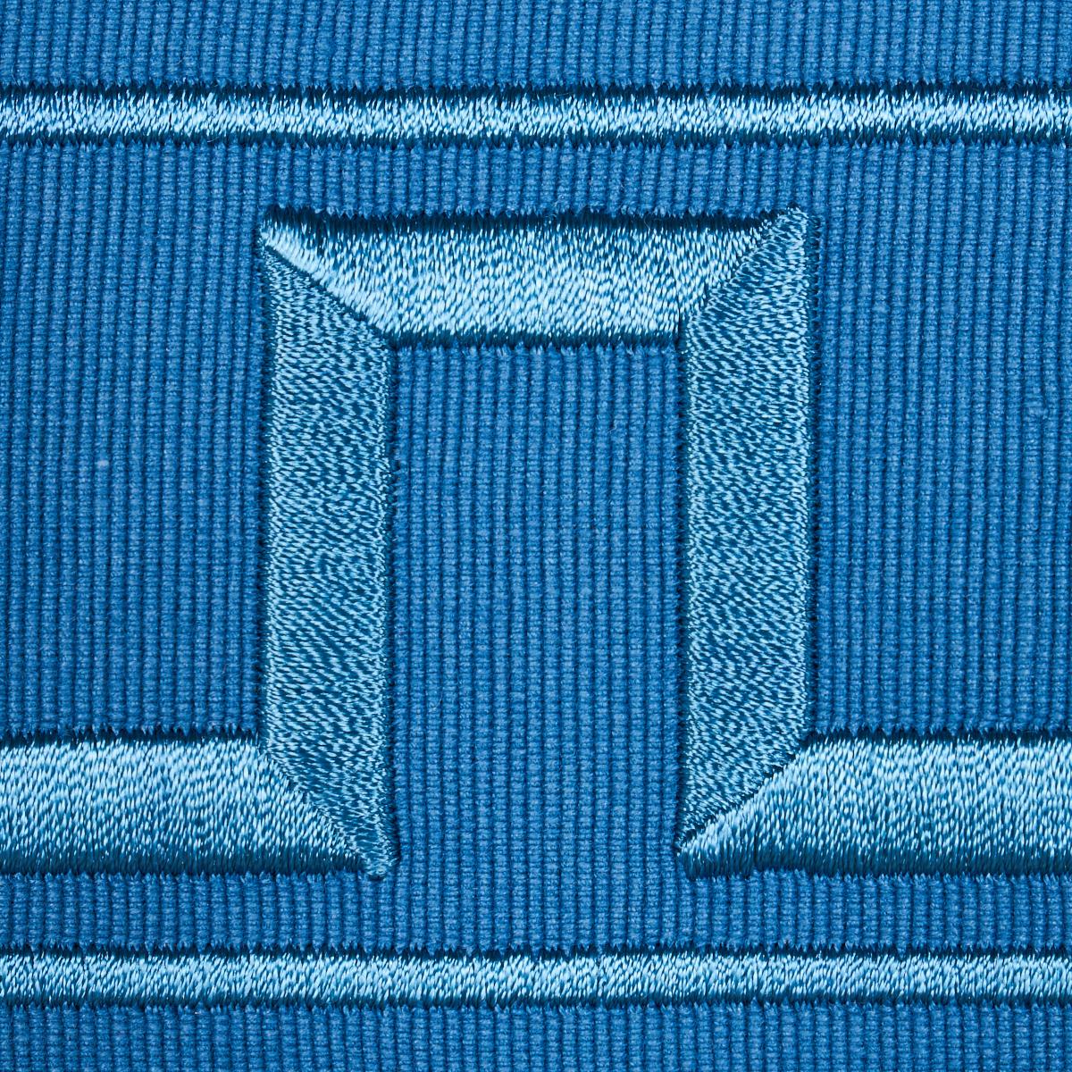 Schumacher Teal Greek Key Embroidered Tape