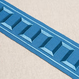 Schumacher Greek Key Embroidered Tape Teal Trim