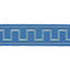 Schumacher Teal Greek Key Embroidered Tape