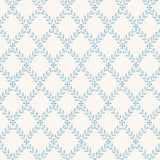 Borastapeter Trellis Leaves Blue Wallpaper