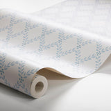 Borastapeter Trellis Leaves Blue Wallpaper