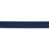 Schumacher Black On Navy Arches Embroidered Tape Medium