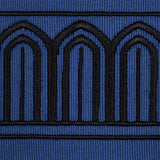 Schumacher Black On Navy Arches Embroidered Tape Medium