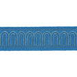 Schumacher Teal Arches Embroidered Tape Medium