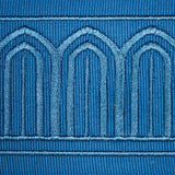 Schumacher Teal Arches Embroidered Tape Medium