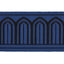 Schumacher Black On Navy Arches Embroidered Tape Wide