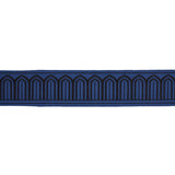 Schumacher Black On Navy Arches Embroidered Tape Wide