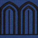 Schumacher Black On Navy Arches Embroidered Tape Wide