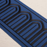 Schumacher Black On Navy Arches Embroidered Tape Wide