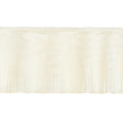 Schumacher Bone Botticelli Silk Ruffle Trim