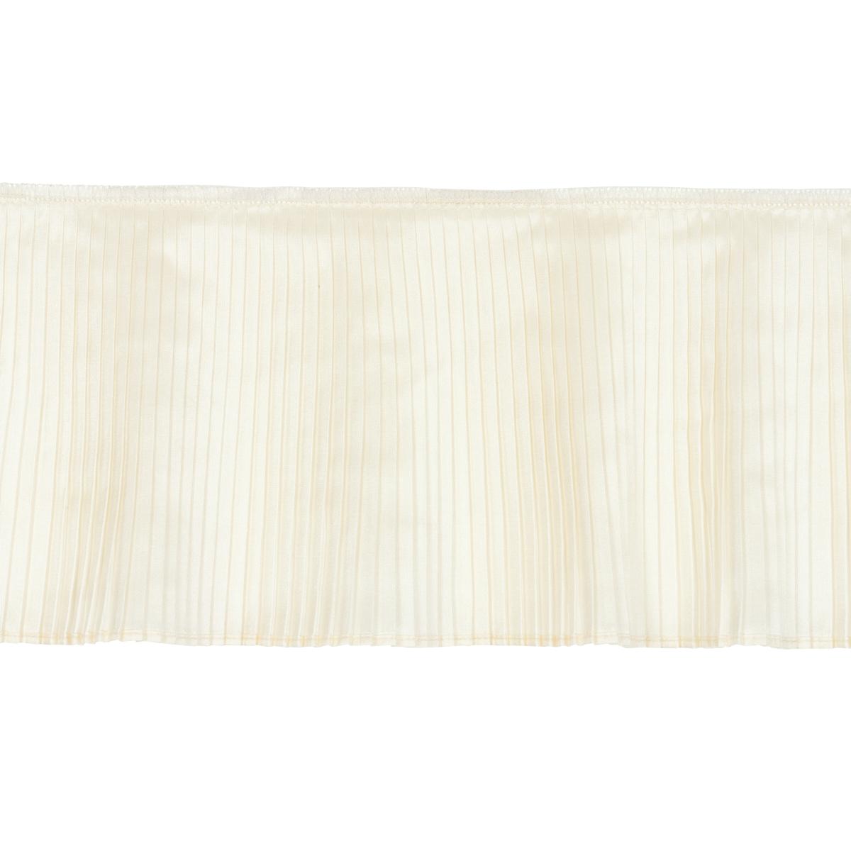 Schumacher Bone Botticelli Silk Ruffle Trim