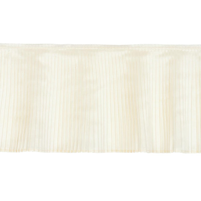 Schumacher Bone Botticelli Silk Ruffle Trim