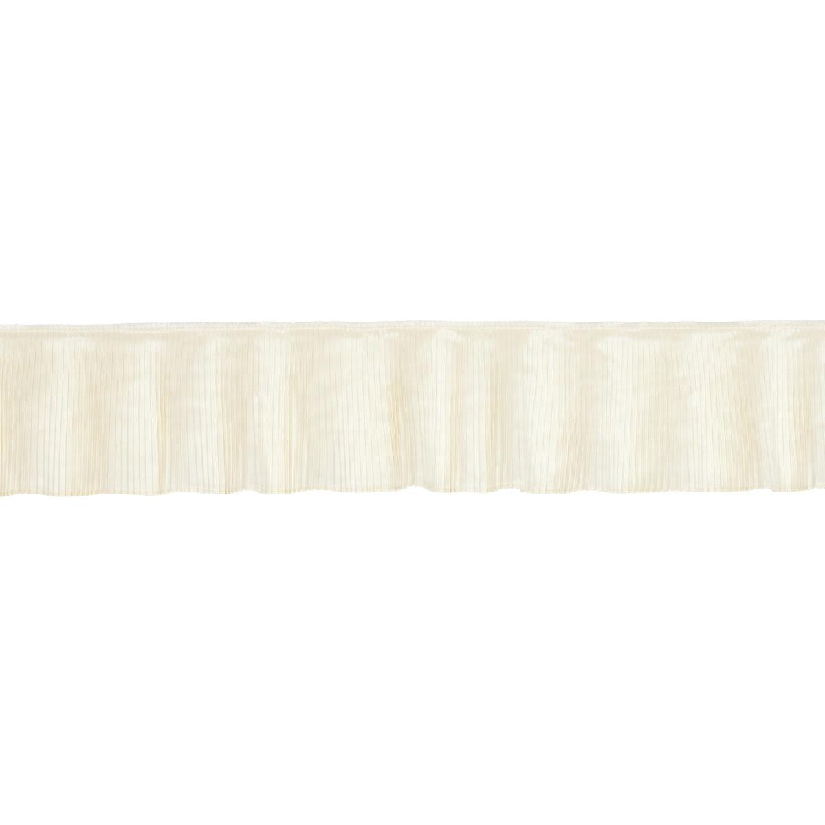 Schumacher Bone Botticelli Silk Ruffle Trim