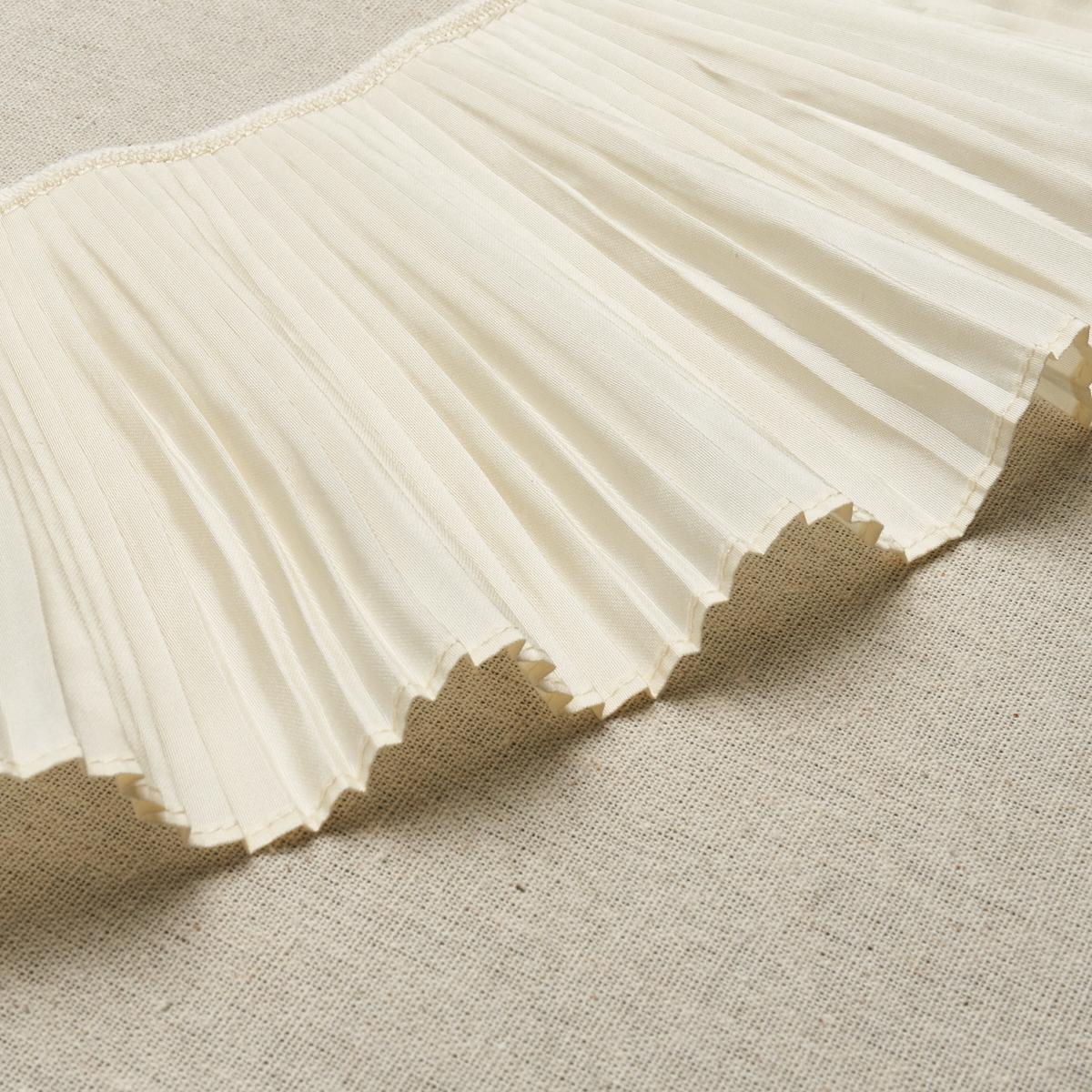 Schumacher Botticelli Silk Ruffle Bone Trim
