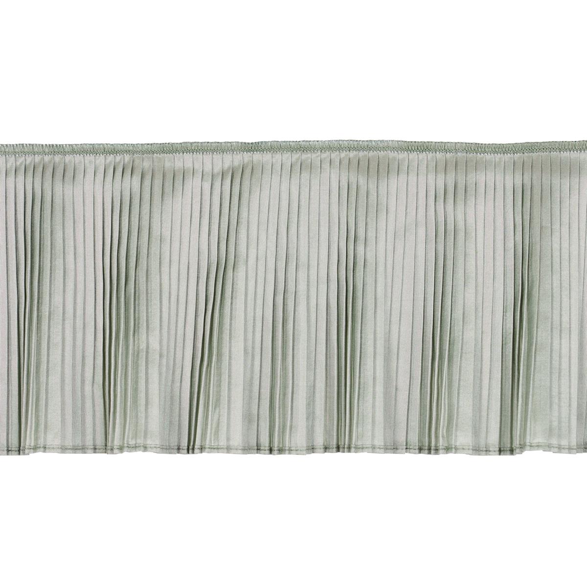 Schumacher Mineral Botticelli Silk Ruffle Trim